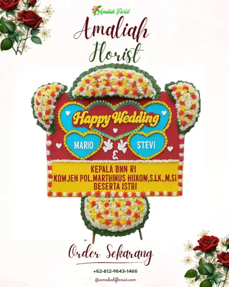 Papan Bunga Pernikahan Buwek